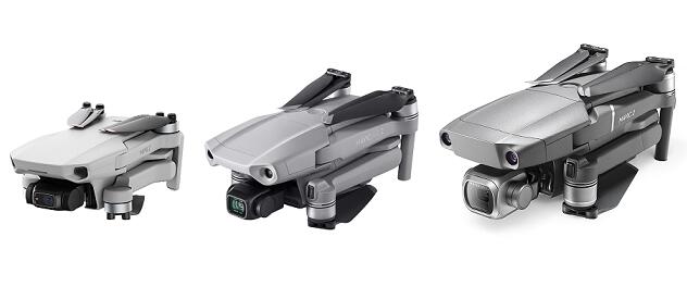 大疆mini2和air2及大疆御2专业版和变焦版对比
